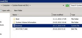 bootmgr на разделе System Reserved
