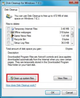 clenup system files в windows 7